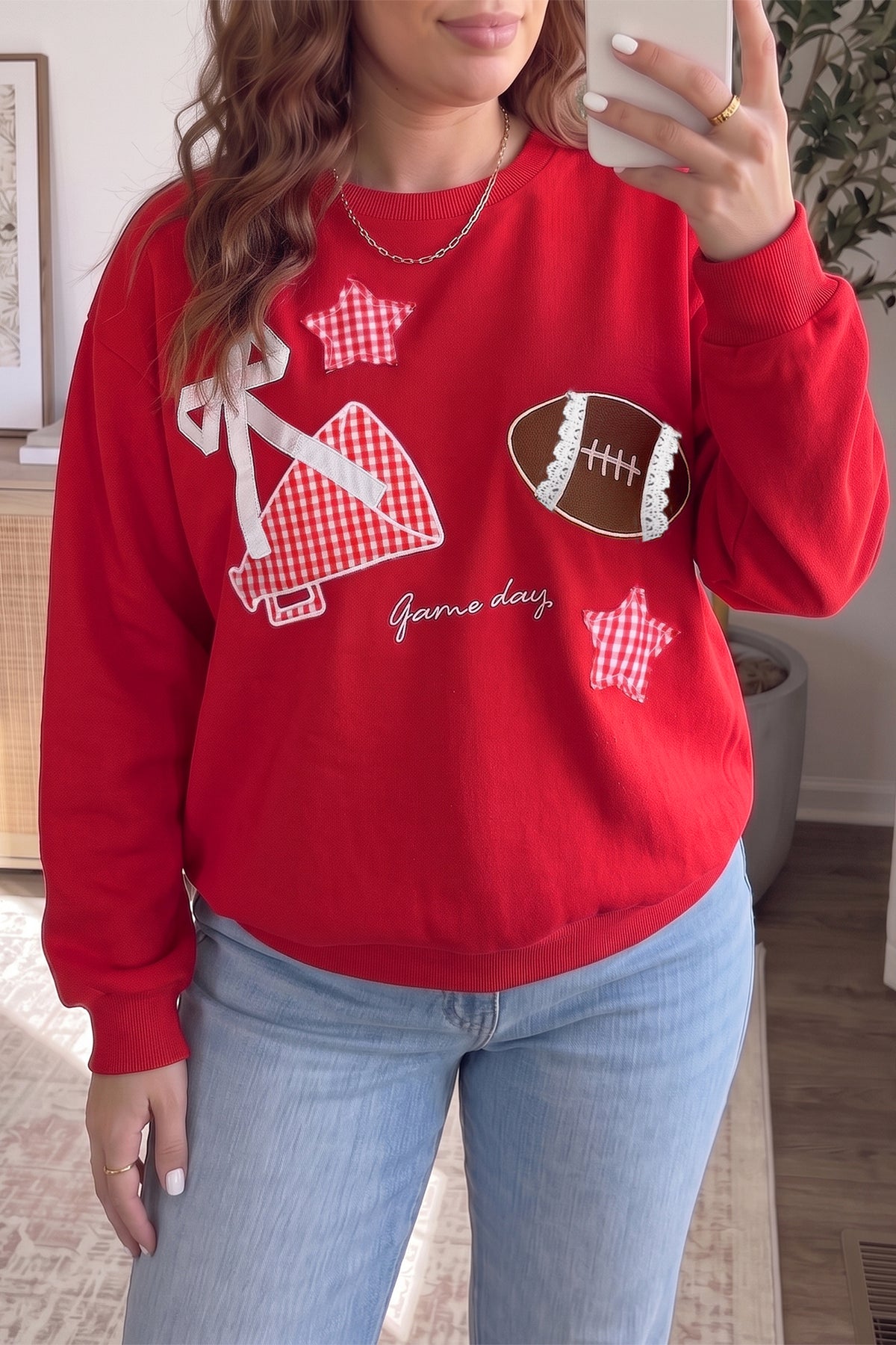 Red Game Day Plus Size Sweatshirt