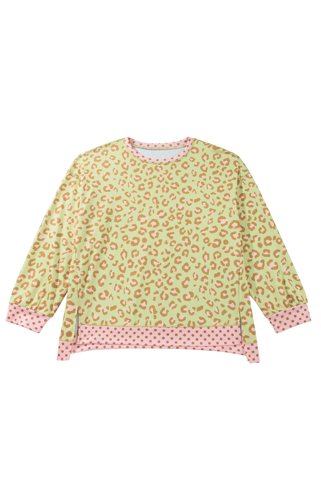Brown Plus Size Leopard Print Top