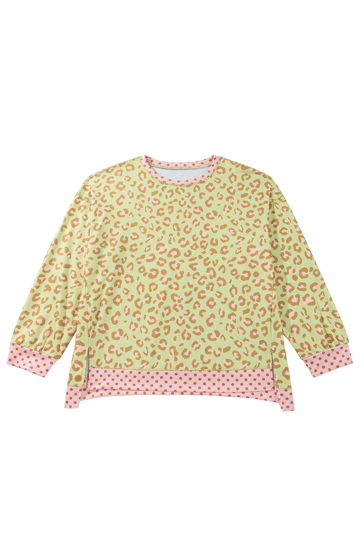 Brown Plus Size Leopard Print Top