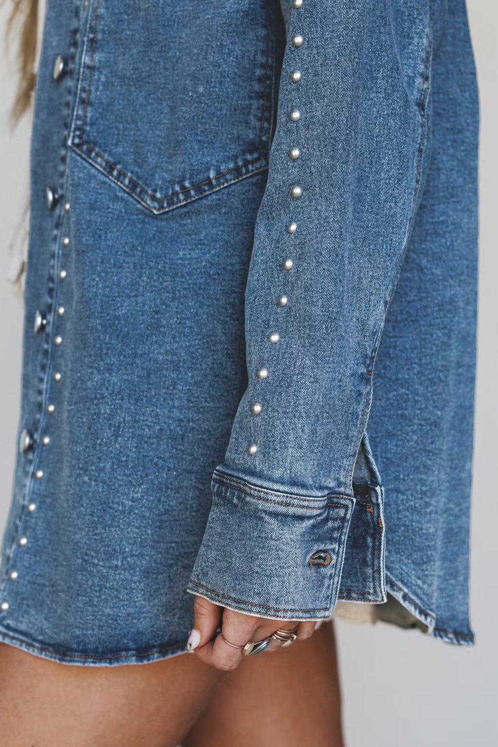 Sail Blue Long Sleeve Denim Jacket