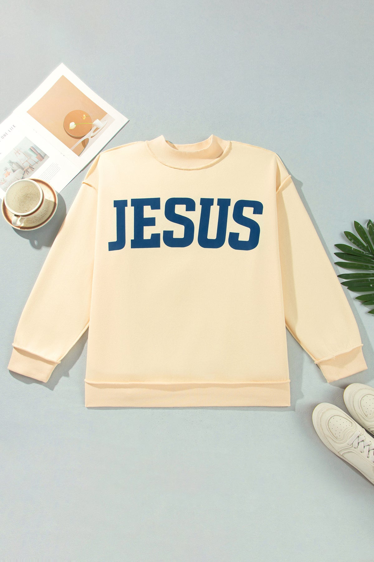 Light Grey Jesus Tunic Plus Size Sweatshirt
