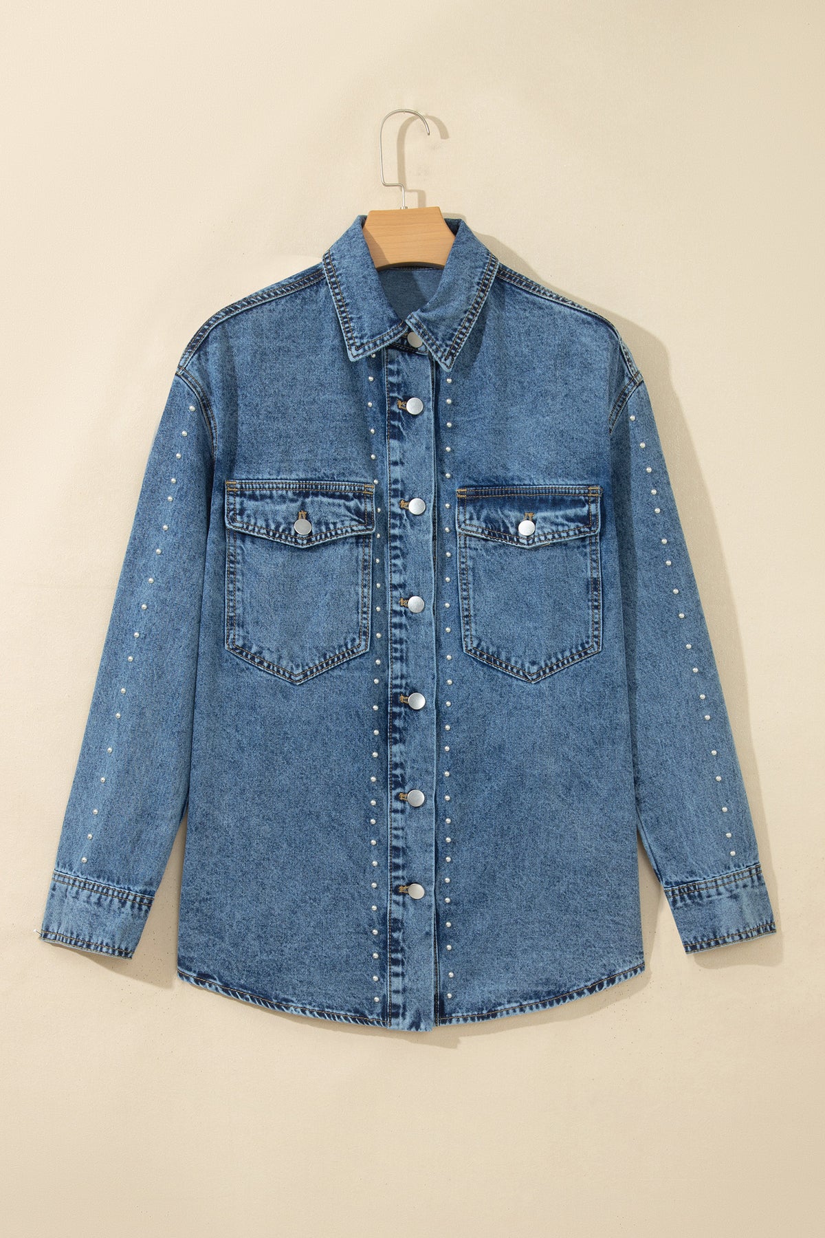 Sail Blue Long Sleeve Denim Jacket