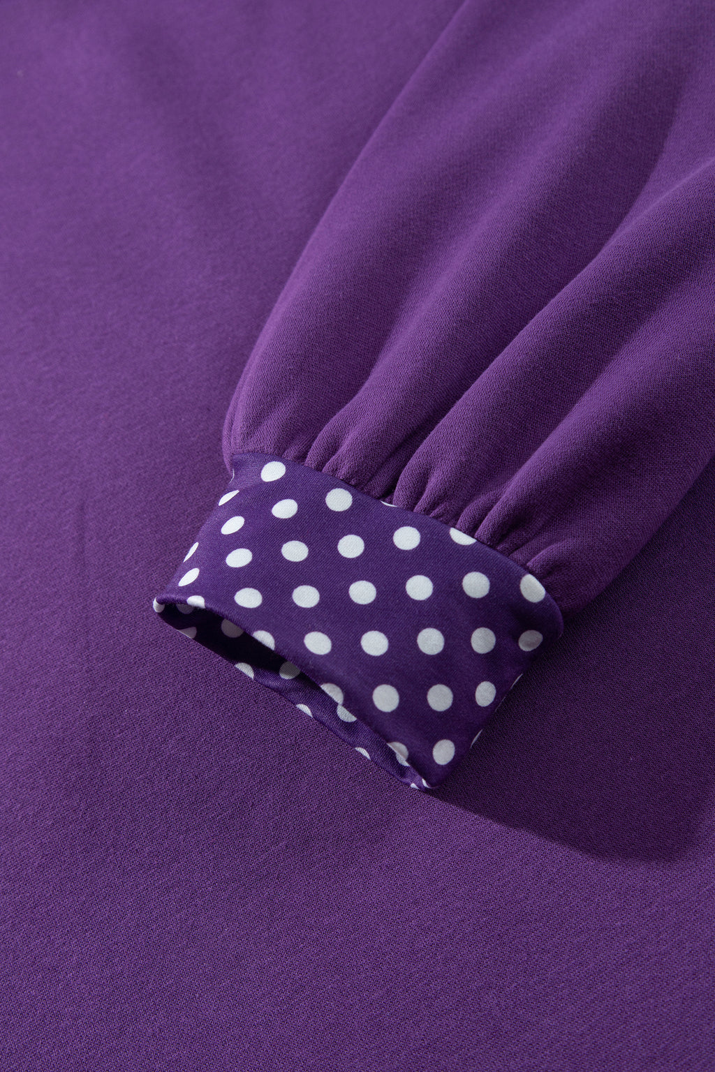 Purple Polka Dot Plus Size Sweatshirt