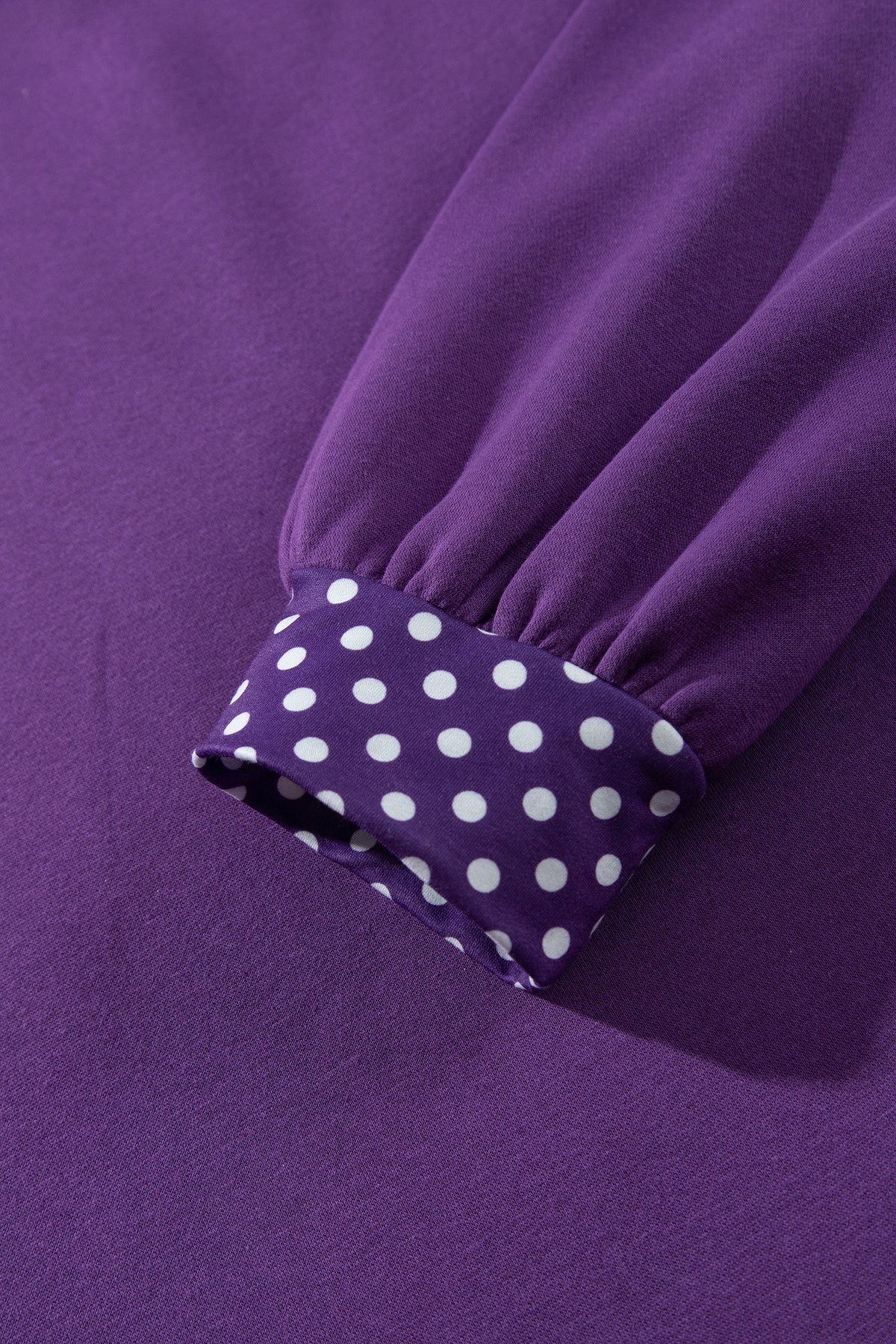 Purple Polka Dot Plus Size Sweatshirt
