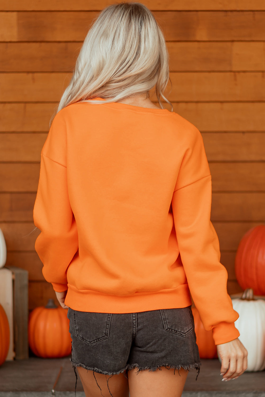 Carrot Dancing Critters Sequin Halloween Crewneck Sweatshirt